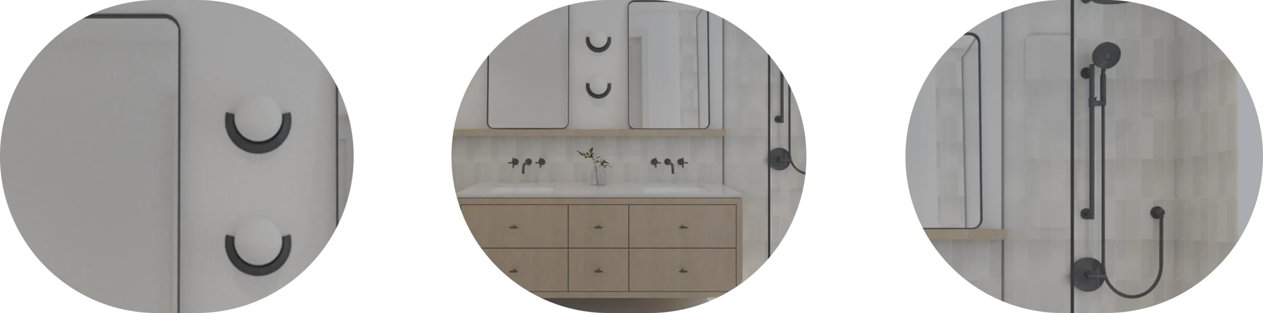 Detail vignettes of Magnolia interiors