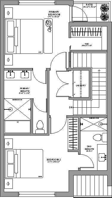 Floor plan of The Magnolia townhome